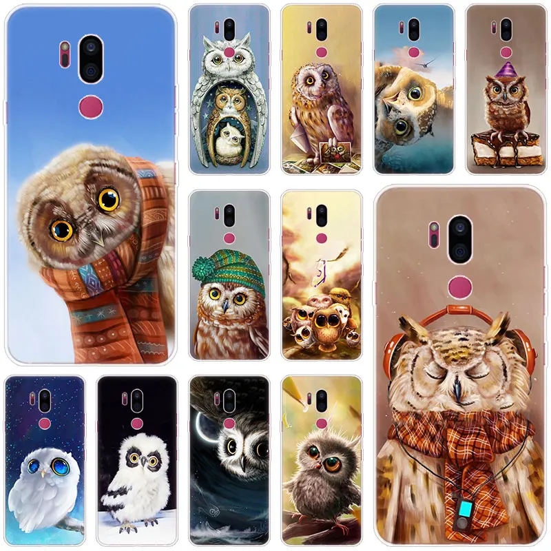 Cute owl Soft Silicone Case For LG G5 G6 Mini G7 G8 G8S V20 V30 V40 V50 ThinQ Q6 Q7 Q8 Q9 Q60 W10 W30 Aristo 2 X Power 3 Cover | Мобильные