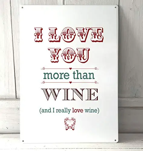Металлическая Настенная картина с надписью «I Love You More Than Wine», 12X8 дюймов
Металлическая Настенная картина с надписью «I Love You More Than Wine», 12X8 дюймов