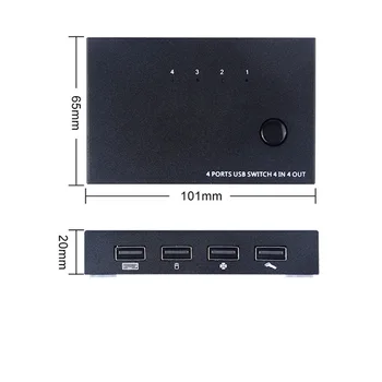USB2.0 Sharing Switch Selector 4 In 4 Out PC Sharing Switch Hub Adapter for Keyboard Mouse Printer Scanner USB Devices
USB2.0 Sharing Switch Selector 4 In 4 Out PC Sharing Switch Hub Adapter for Keyboard Mouse Printer Scanner USB Devices
