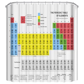 Periodic Table of the Elements Shower Curtain Mould Proof Waterproof Polyester Washable Bath Decor Shower Curtain
Periodic Table of the Elements Shower Curtain Mould Proof Waterproof Polyester Washable Bath Decor Shower Curtain