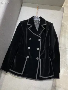 Autumn Winter 2020 Runway Designer Formally Velvet Blazer Women Double Breasted Ladies Office Black Coat Clothes Jackets
Autumn Winter 2020 Runway Designer Formally Velvet Blazer Women Double Breasted Ladies Office Black Coat Clothes Jackets