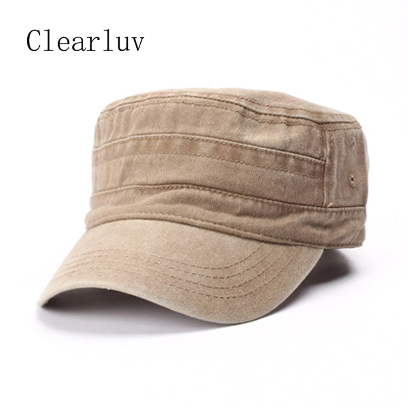 Classic Vintage Flat Top Mens Washed Caps Hat Adjustable Fitted Thicker Cap Military Hats Casquette Gorra Hombre Trucker Cap
Classic Vintage Flat Top Mens Washed Caps Hat Adjustable Fitted Thicker Cap Military Hats Casquette Gorra Hombre Trucker Cap