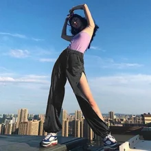 2021 New Autumn New Style Mesh Button Splicing Beam Feet Female High Waist Loose Casual Trousers Side Slit Harem Pants Female
2021 New Autumn New Style Mesh Button Splicing Beam Feet Female High Waist Loose Casual Trousers Side Slit Harem Pants Female