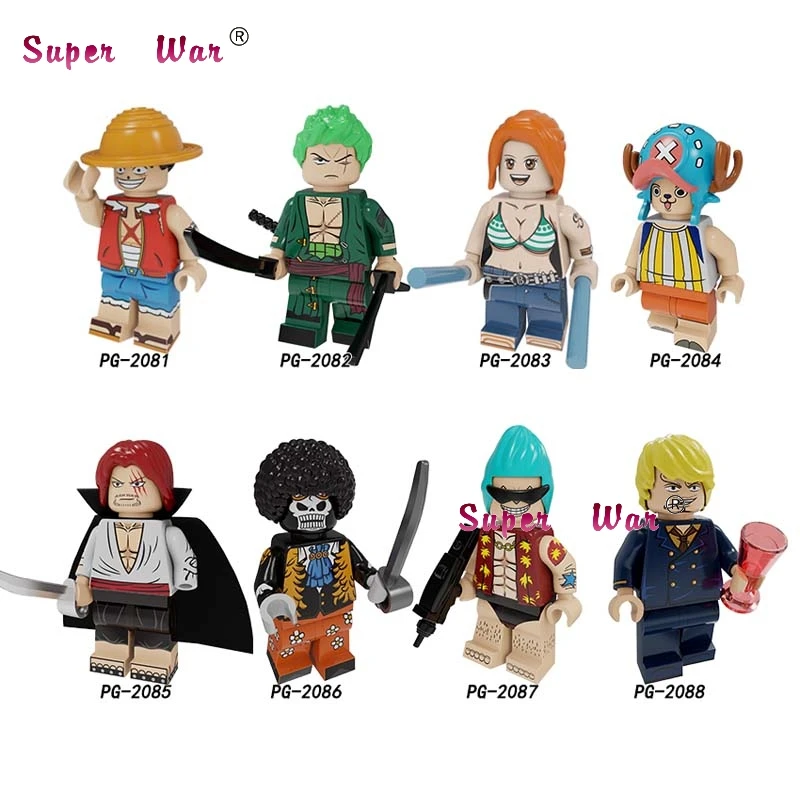 50pcs Cartoon Movie Series ONE PIECE Luffy Roronoa Zoro Nami Ultraman Toy Story 4 Buzz Lightyear Building Blocks for children
50pcs Cartoon Movie Series ONE PIECE Luffy Roronoa Zoro Nami Ultraman Toy Story 4 Buzz Lightyear Building Blocks for children