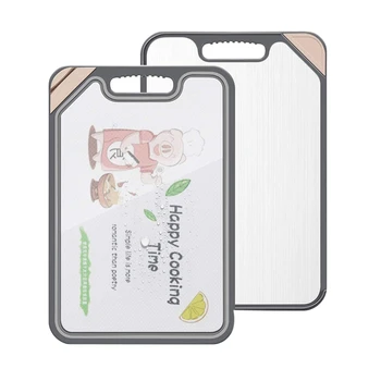 Stainless Steel Double-Sided Cutting Board Chopping Board, 2 in 1 Cutting Boards with Whetstone, for Meat Fish Vegetable
Stainless Steel Double-Sided Cutting Board Chopping Board, 2 in 1 Cutting Boards with Whetstone, for Meat Fish Vegetable
