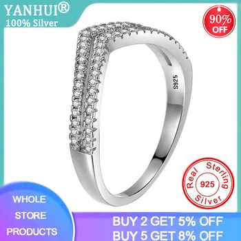 YANHUI New Fashion V Shaped Double Layers Rings For Women Exquisite Finger Jewelry 925 Silver Ring Cubic Zircon Fine Jewelry 
YANHUI New Fashion V Shaped Double Layers Rings For Women Exquisite Finger Jewelry 925 Silver Ring Cubic Zircon Fine Jewelry