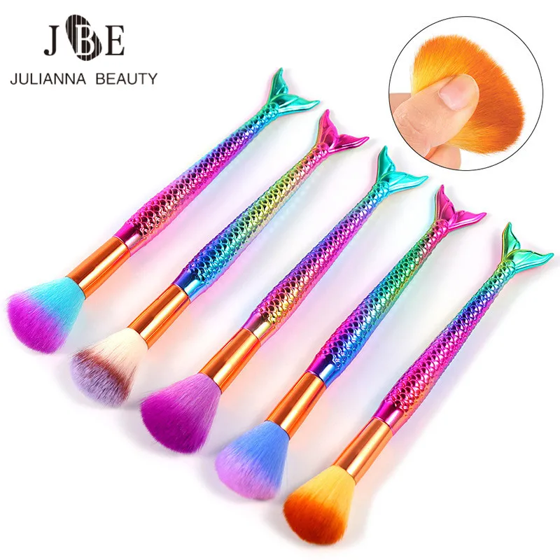 

1Pcs Mermaid Glitter Makeup Brushes Set Diamond Crystal Handle Powder Foundation Eyebrow Eyeliner Face MakeUp Brush Set