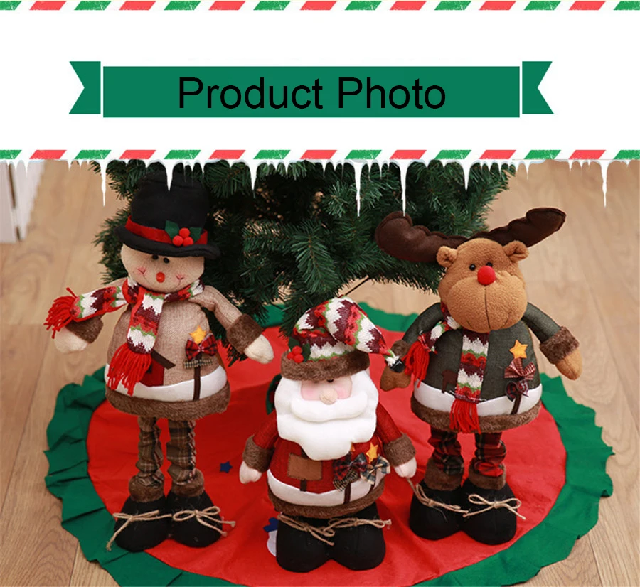 christmas telescopic doll product style: santa claus, snowman
