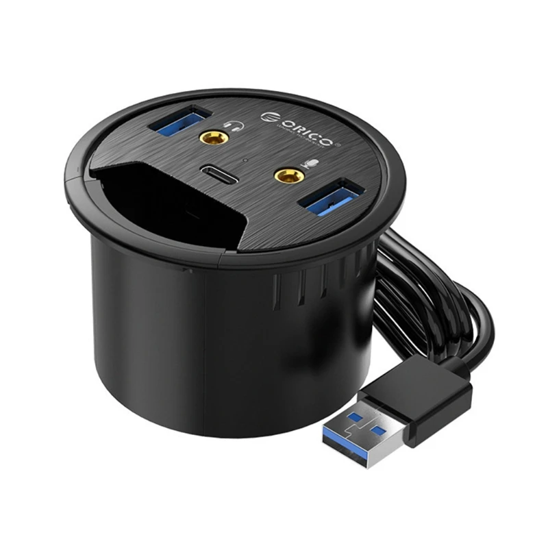 ORICO DESK 2U1C Desktop Splitter USB 3.0 HUB with Headphone Microphone Port Type-C USB Interface Adapter for Laptop
ORICO DESK 2U1C Desktop Splitter USB 3.0 HUB with Headphone Microphone Port Type-C USB Interface Adapter for Laptop