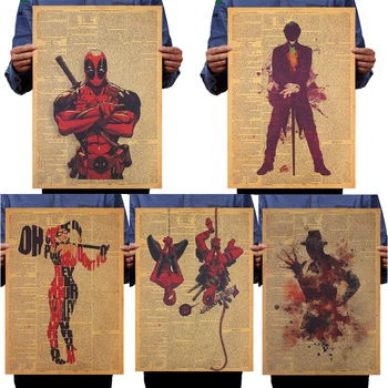 DLKKLB Joker Girl DC Movie Deadpool Poster Vintage Kraft Paper Newspaper Wall Sticker Bar Cafe Home Decorative Painting
DLKKLB Joker Girl DC Movie Deadpool Poster Vintage Kraft Paper Newspaper Wall Sticker Bar Cafe Home Decorative Painting
