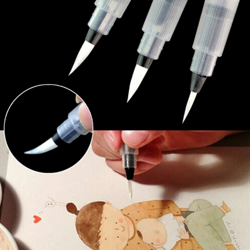 6 Pcs Refillable Paint Brush Water Color Brush Pencil Ink Pen Soft Watercolor Brushes for Drawing Painting Art Supplies
6 Pcs Refillable Paint Brush Water Color Brush Pencil Ink Pen Soft Watercolor Brushes for Drawing Painting Art Supplies