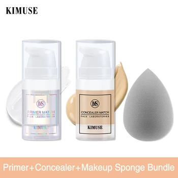 KIMUSE Makeup Set 3PCS Silky Minimize Pores Face Primer + Full Coverage Perfect Cream Concealer + Precision Non-latex Makeup Egg
KIMUSE Makeup Set 3PCS Silky Minimize Pores Face Primer + Full Coverage Perfect Cream Concealer + Precision Non-latex Makeup Egg