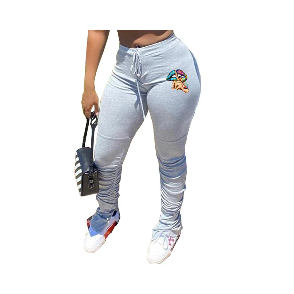 2020 Summer Women Trousers European and American Hot Style Model Solid-color Cartoon Lip Print Stacked Leggings with Pockets
2020 Summer Women Trousers European and American Hot Style Model Solid-color Cartoon Lip Print Stacked Leggings with Pockets