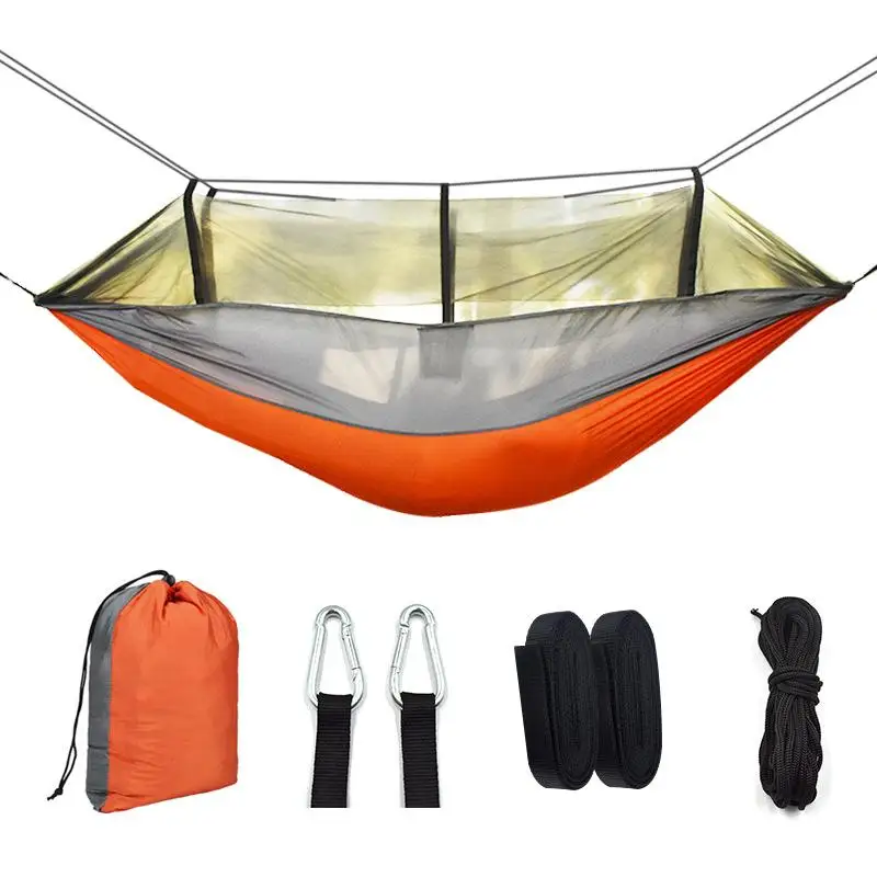 1-2 Person Portable Outdoor Camping Hammock with Mosquito Net High Strength Parachute Fabric Hanging Bed Hunting Sleeping Swing
1-2 Person Portable Outdoor Camping Hammock with Mosquito Net High Strength Parachute Fabric Hanging Bed Hunting Sleeping Swing