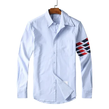 2020 Fashion TB THOM Brand Shirts Men Slim Blue Striped Long Sleeve Casual Shirt Turn Down Collar Oxford Solid Men's Clothing
2020 Fashion TB THOM Brand Shirts Men Slim Blue Striped Long Sleeve Casual Shirt Turn Down Collar Oxford Solid Men's Clothing