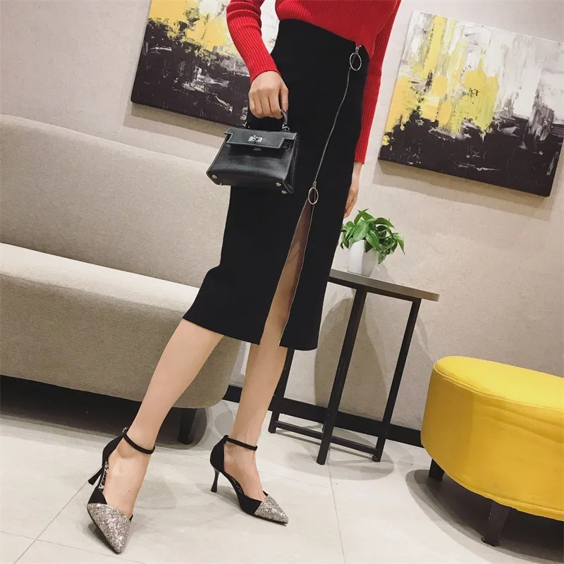 789-11 Spring And Autumn 2019 New Style Joint Pointed-Toe High Heel Shoes A- line Buckle Sequin Hallow Shoes Fashion WOMEN'S Sho
789-11 Spring And Autumn 2019 New Style Joint Pointed-Toe High Heel Shoes A- line Buckle Sequin Hallow Shoes Fashion WOMEN'S Sho