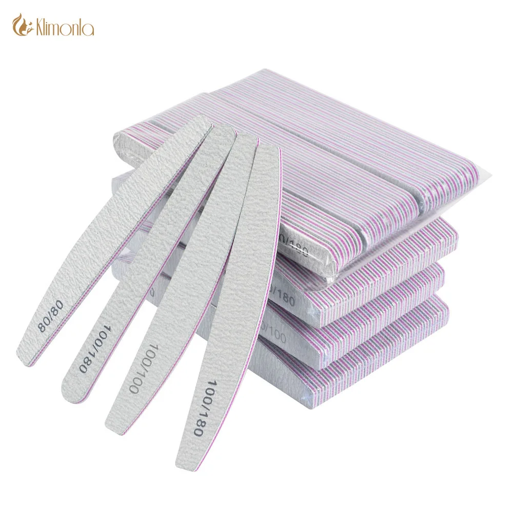 

25/50pcs Professional Nail File Lot 80/100/180Prit Double-sided Sandpaper Wearable Nail Polisher Supplies Tools All For Manicure