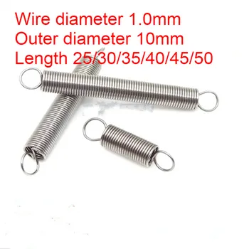 5pcs Small Tension Spring Micro Extension Dual Hook Wire Dia 1.0mm OD 10mm Length 25mm 30mm 35 40 45 50mm 304 Stainless Steel
5pcs Small Tension Spring Micro Extension Dual Hook Wire Dia 1.0mm OD 10mm Length 25mm 30mm 35 40 45 50mm 304 Stainless Steel