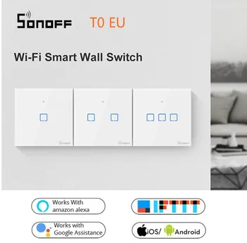 SONOFF T0 EU Wifi Touch Screen Switch Works with Amazon Alexa/for Google Home/for Google Nest/ Luxury Glass Panel/ LED Light
SONOFF T0 EU Wifi Touch Screen Switch Works with Amazon Alexa/for Google Home/for Google Nest/ Luxury Glass Panel/ LED Light