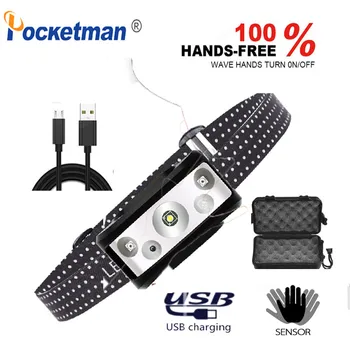4000 Lumen Power Led Sensor Headlamp USB Rechargeable Waterproof Tactical Torch Long Use 18650 Battery Camping Bright Lamp 
4000 Lumen Power Led Sensor Headlamp USB Rechargeable Waterproof Tactical Torch Long Use 18650 Battery Camping Bright Lamp