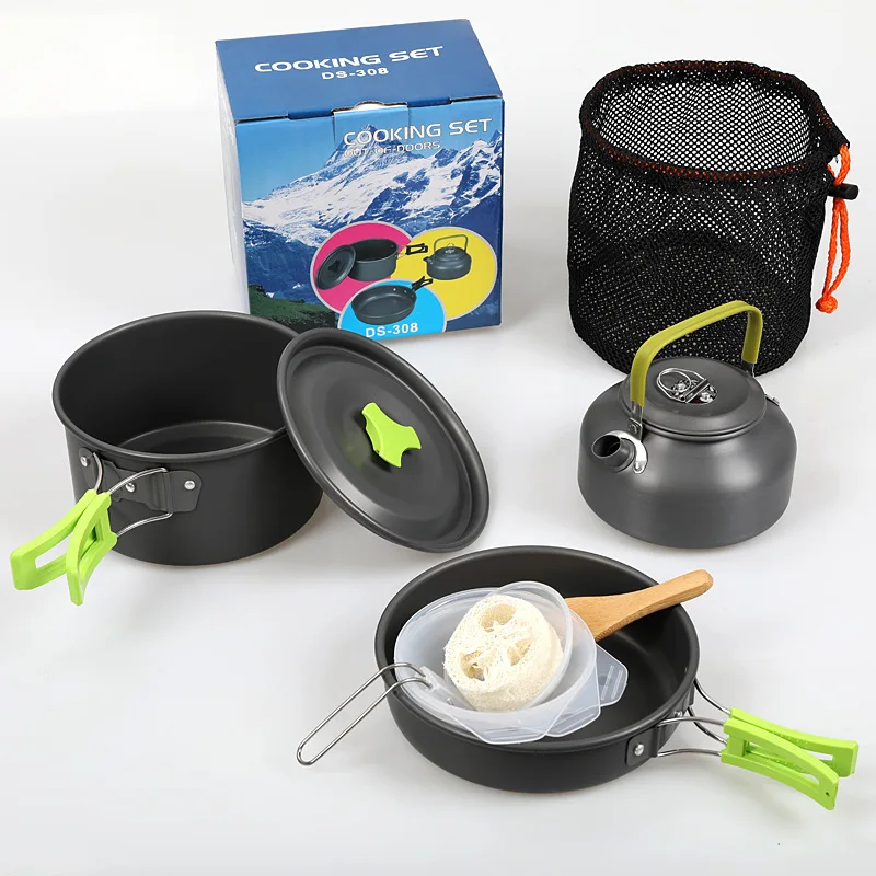 Outdoor teapot set pot with accessories pot set combination aluminum oxide material portable camping set pot teapot
Outdoor teapot set pot with accessories pot set combination aluminum oxide material portable camping set pot teapot