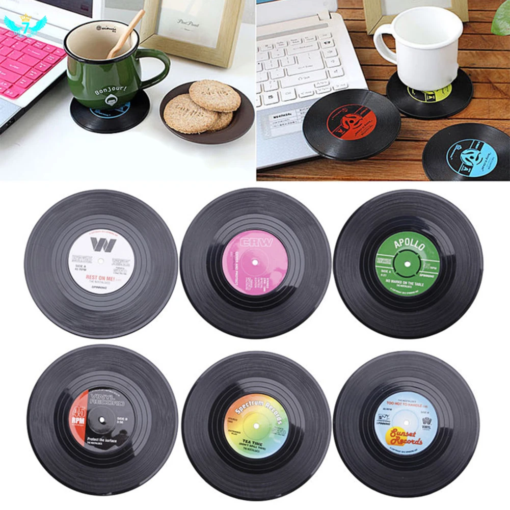 6PCS/SET Record Drinks Coasters Table Cup Mat Home Decoration Tableware Coffee Drink Placemat Kitchen Table Decor
6PCS/SET Record Drinks Coasters Table Cup Mat Home Decoration Tableware Coffee Drink Placemat Kitchen Table Decor