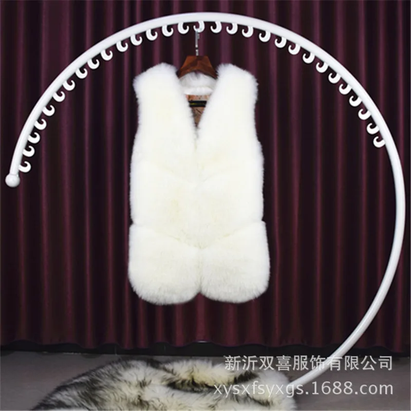 New Style Fox Fur Vest Women's Mid-length Korean-style Slim Fit Whole Leather Vest Fur Clothing Haining Fur Clothing Wholesale
New Style Fox Fur Vest Women's Mid-length Korean-style Slim Fit Whole Leather Vest Fur Clothing Haining Fur Clothing Wholesale