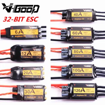 

New style VGOOD Brushless ESC 6A /12A/20A/30/40A/60A/80A/100A /120A 2S 32-Bit With 1.5A SBEC for Fixed Wing RC Airplane Spare