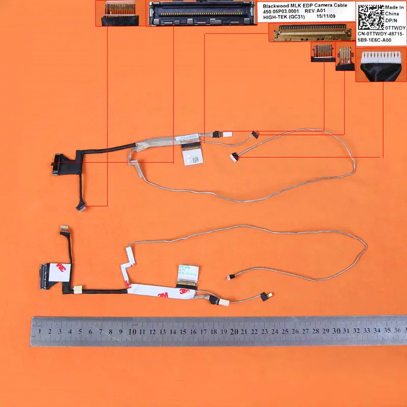 New Laptop Cable For Dell Inspiron 15 7568 P55f ,ORG PN: 450.05P03.0001 450.05P03.1001 0TTWDY Replacement Notebook LCD LVDS
New Laptop Cable For Dell Inspiron 15 7568 P55f ,ORG PN: 450.05P03.0001 450.05P03.1001 0TTWDY Replacement Notebook LCD LVDS