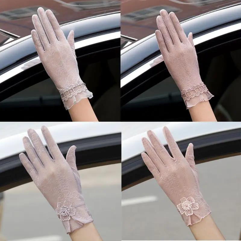 Womens Summer UV Protection Lace Gloves Touch Screen Non-Slip Driving Mittens 7XEC
Womens Summer UV Protection Lace Gloves Touch Screen Non-Slip Driving Mittens 7XEC