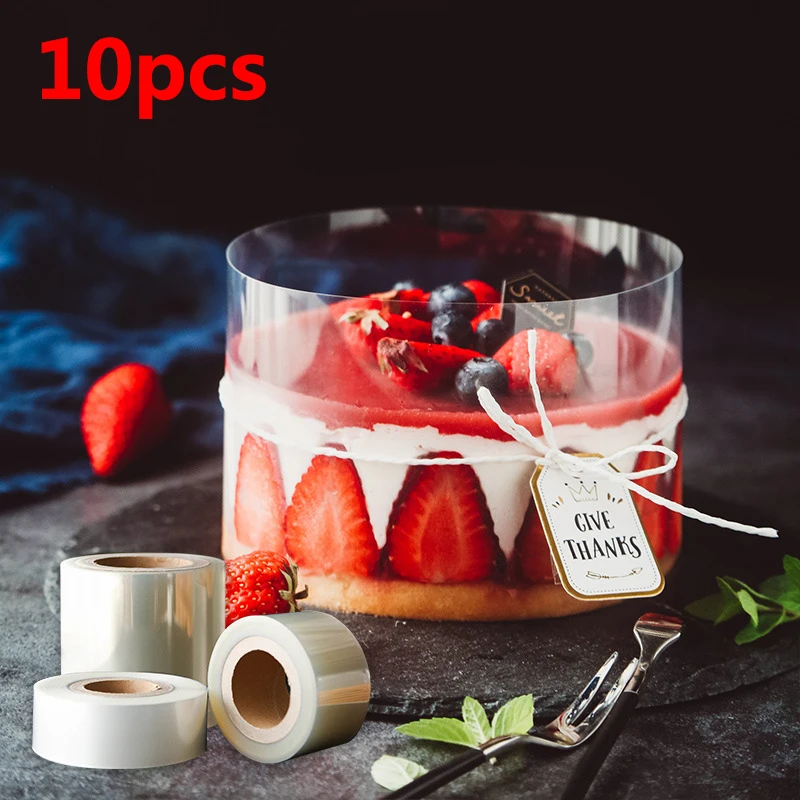 10pcs Mousse Cake Edge Baking Dessert Cake Collar DIY Cake Decorating Tools Wrapping Tape Transparent Cake Surrounding Edges
10pcs Mousse Cake Edge Baking Dessert Cake Collar DIY Cake Decorating Tools Wrapping Tape Transparent Cake Surrounding Edges