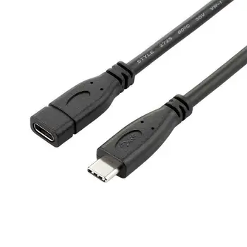 Type C USB 3.1 Male to USB-C Female Extension Data Cable Extender Cord 0.5 Meter Durable Black Color
Type C USB 3.1 Male to USB-C Female Extension Data Cable Extender Cord 0.5 Meter Durable Black Color