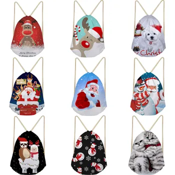 Drawstring Christmas Bags Drawstring Backpack Fun Santa Clause Reindeer Cat Snowman Beach Bag String Bagpack Children Book Bags
Drawstring Christmas Bags Drawstring Backpack Fun Santa Clause Reindeer Cat Snowman Beach Bag String Bagpack Children Book Bags