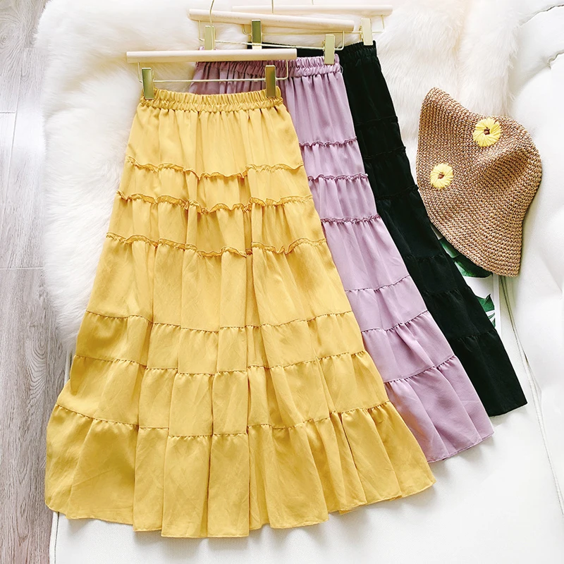 Wasteheart Summer Purple Black Skirts Women Fashion Ankle Length Skirt All-match Cotton Clothing Sexy A-Line Solid Skirts
Wasteheart Summer Purple Black Skirts Women Fashion Ankle Length Skirt All-match Cotton Clothing Sexy A-Line Solid Skirts