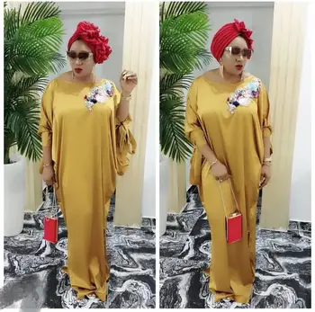 African Dresses for Women African Women's Silk Three-dimensional Small Flower Solid Color Bat Sleeve Bow Cuff Dress Dashiki
African Dresses for Women African Women's Silk Three-dimensional Small Flower Solid Color Bat Sleeve Bow Cuff Dress Dashiki