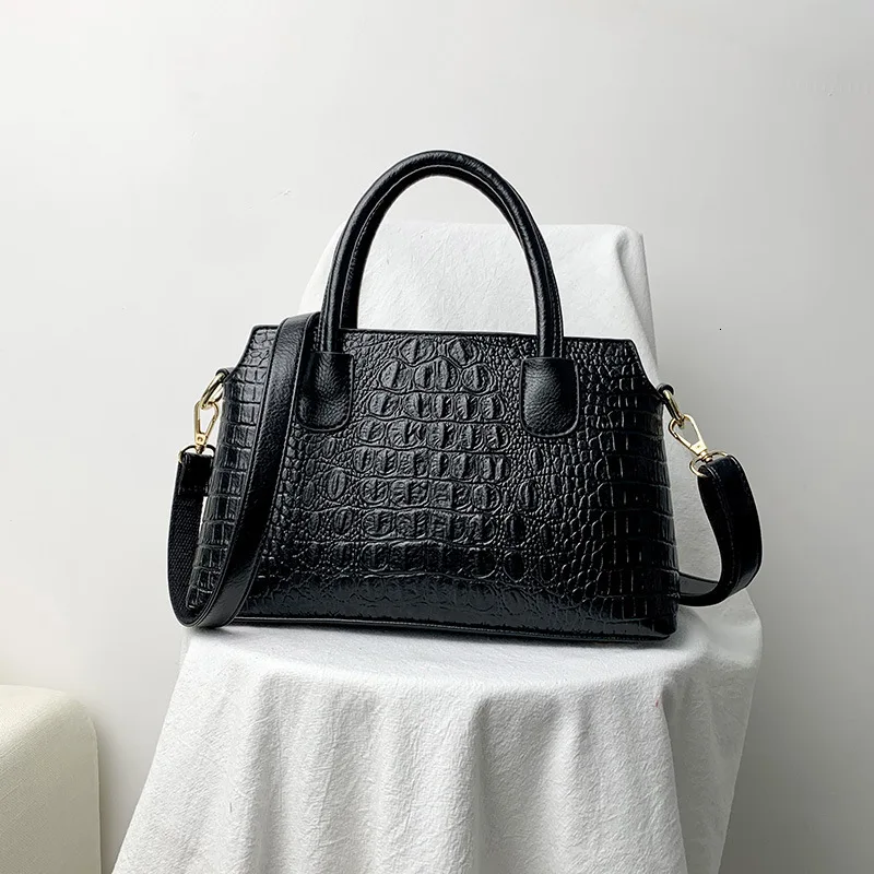 

2020 Kajie Vintage Crocodile Genuine Leather Luxury Designer Handbags Women Bags Woman Shoulder Bag Female Bolsas Tote