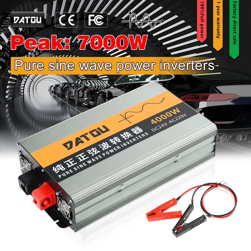 7000W Car Power inverter Pure Sine Wave LCD Display DC 24V to AC 220V Solar Car Transformer Convert
7000W Car Power inverter Pure Sine Wave LCD Display DC 24V to AC 220V Solar Car Transformer Convert
