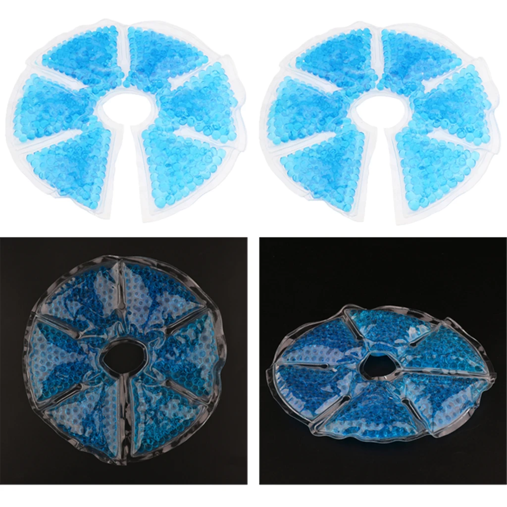 2Pcs Reusable Breastfeeding Hot Cold Gel Ice Pack Pad for Nursing Mother 2Pcs Reusable Breastfeeding Hot Cold Gel Ice Pack Pad for Nursing Mother