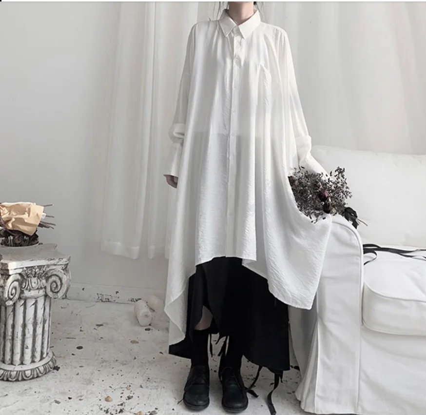 Autumn women's new square collar solid color long skirt niche design asymmetrical loose long blouse skirt
Autumn women's new square collar solid color long skirt niche design asymmetrical loose long blouse skirt