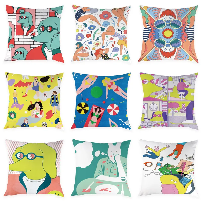 Animal Watercolor Painting Soft Cushion Cover for Kids Decorative Sofa Bed Car Pillow Cases Peach Skin Room Home Decor 45x45cm
Animal Watercolor Painting Soft Cushion Cover for Kids Decorative Sofa Bed Car Pillow Cases Peach Skin Room Home Decor 45x45cm