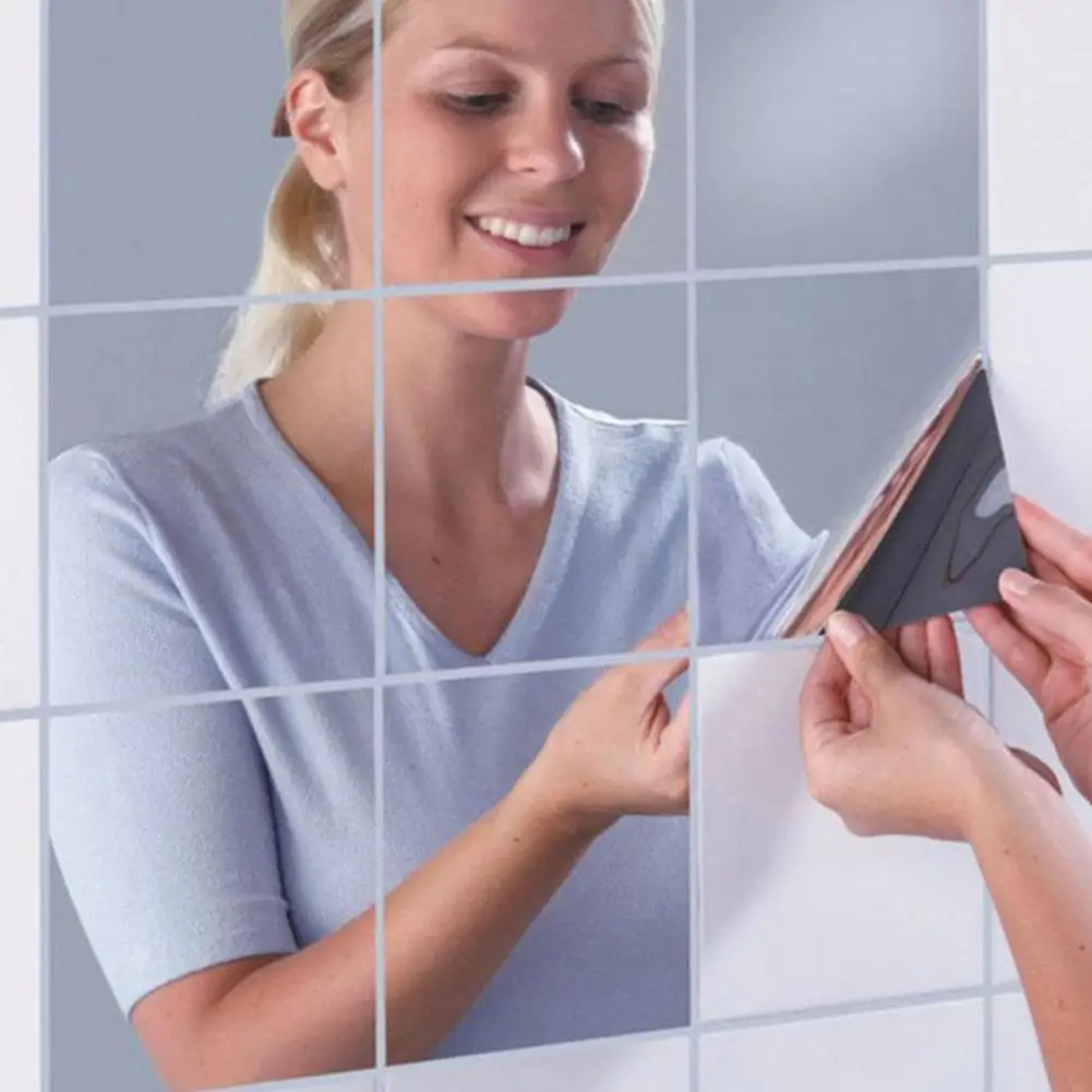 15x15cm Square Self Adhesive Mirror Wall Stickers Sofa TV Background Room Decor Rectangle Self Adhesive Room Decor Stick On Art
15x15cm Square Self Adhesive Mirror Wall Stickers Sofa TV Background Room Decor Rectangle Self Adhesive Room Decor Stick On Art