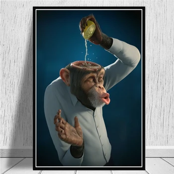 Modern Funny Monkey Lemon Creative Alteration Art Poster and Prints Wall Art Canvas Painting Pictures for Living Room Home Decor
Modern Funny Monkey Lemon Creative Alteration Art Poster and Prints Wall Art Canvas Painting Pictures for Living Room Home Decor