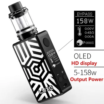 158W E Cigarette Vape Kit 1800mAh Battery Box Mod for Luxe TCR Mode 2.5mL Atomizer Mini Electronic Cigarette Vaporizer SUB TWO 
158W E Cigarette Vape Kit 1800mAh Battery Box Mod for Luxe TCR Mode 2.5mL Atomizer Mini Electronic Cigarette Vaporizer SUB TWO