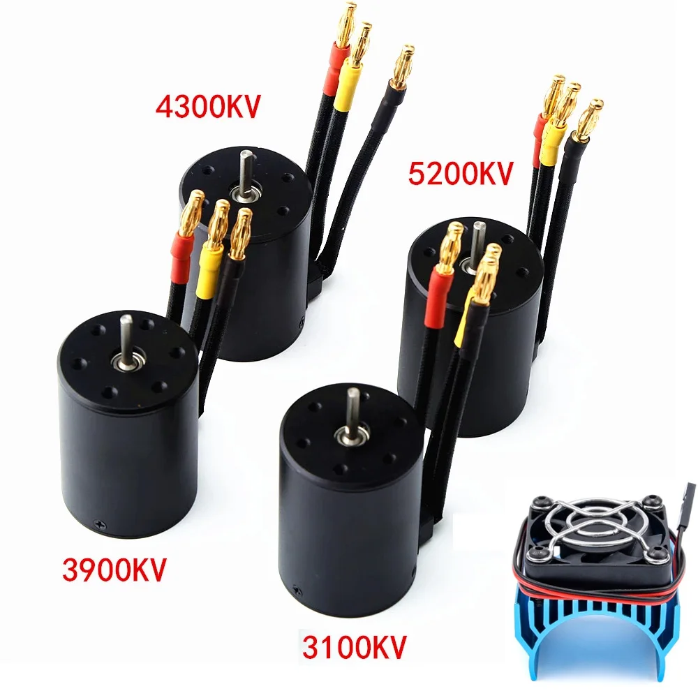 NEW 3650 3100KV/3900KV/4300KV/5200KV Waterproof Brushless Motor With Cooling Motor Heat Sink for 1/ 8 1/10 RC Car RC Boat Part
NEW 3650 3100KV/3900KV/4300KV/5200KV Waterproof Brushless Motor With Cooling Motor Heat Sink for 1/ 8 1/10 RC Car RC Boat Part