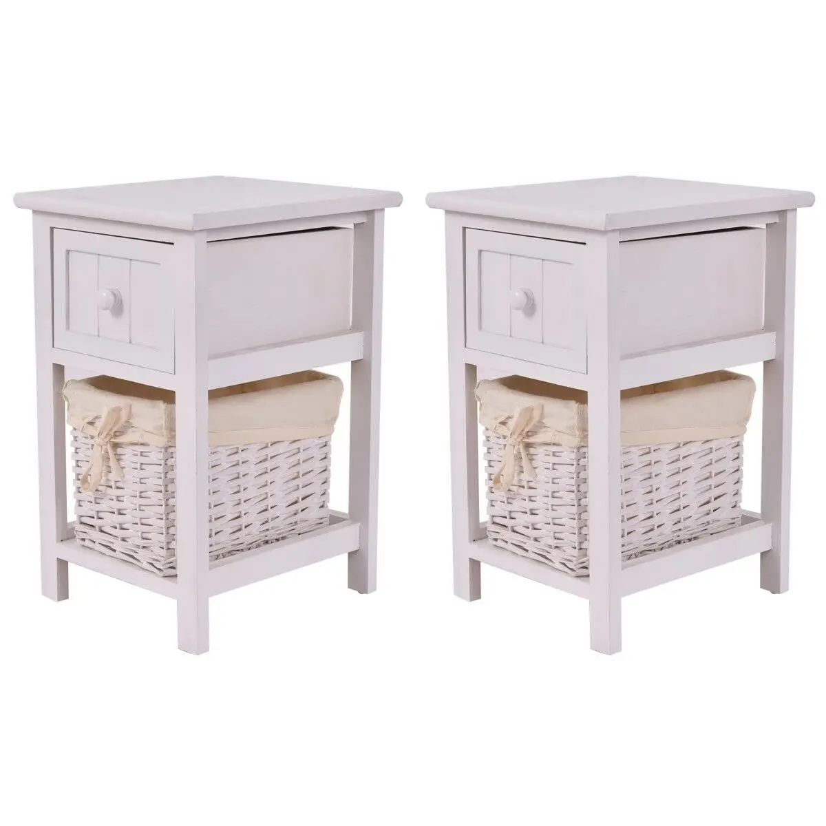 Costway Set of 2 Mini Night Stand 2 Layer 1 Drawer Bedside End Table Organizer Wood W/Basket
Costway Set of 2 Mini Night Stand 2 Layer 1 Drawer Bedside End Table Organizer Wood W/Basket