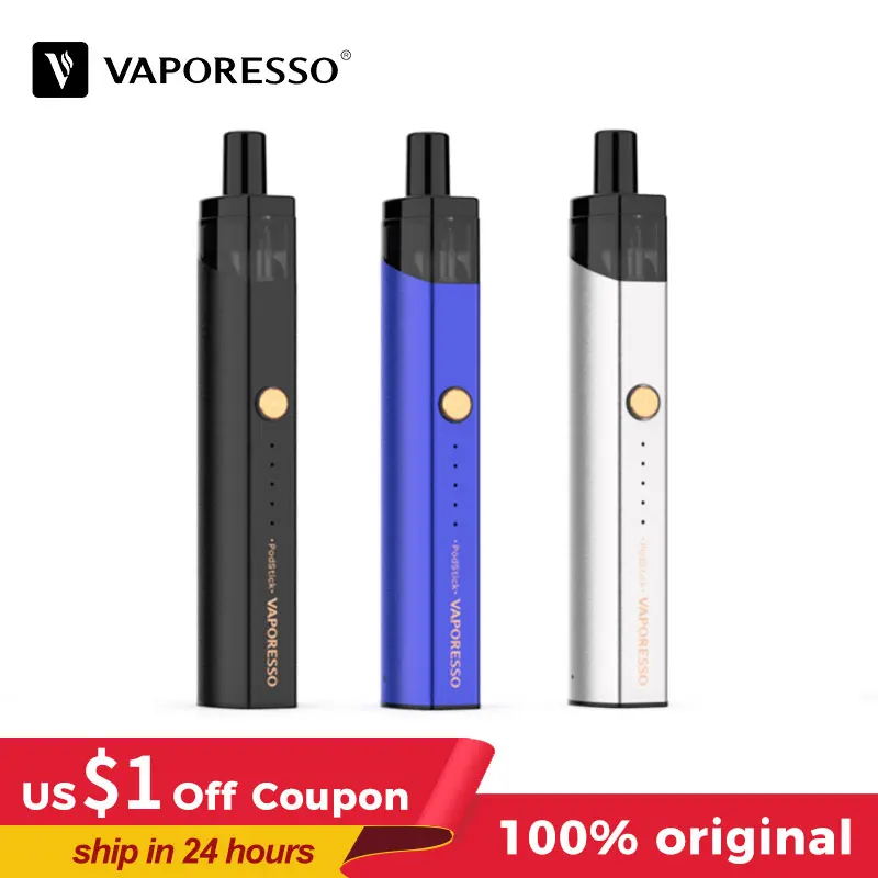 Newest Vaporesso Podstick vape pod kit 2ml capacity vape tank 1.3/0.6ohm pod Atomizer 900mAh electronic cigarette
Newest Vaporesso Podstick vape pod kit 2ml capacity vape tank 1.3/0.6ohm pod Atomizer 900mAh electronic cigarette