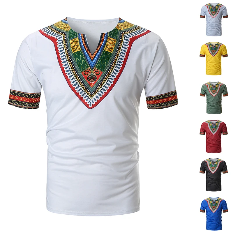 New Arrived Folk-custom T-shirts Men Summer Casual African Print V Neck Pullover Short Sleeve T-shirt Top Blouse camiseta #C
New Arrived Folk-custom T-shirts Men Summer Casual African Print V Neck Pullover Short Sleeve T-shirt Top Blouse camiseta #C