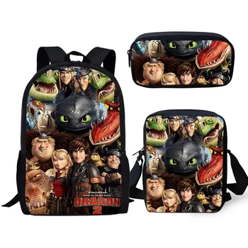 HaoYun Children's Backpack How to Train Your Dragon Pattern Kids School Bags Anime 3PC/Set Students Book-Bags Mochila Rucksack
HaoYun Children's Backpack How to Train Your Dragon Pattern Kids School Bags Anime 3PC/Set Students Book-Bags Mochila Rucksack
