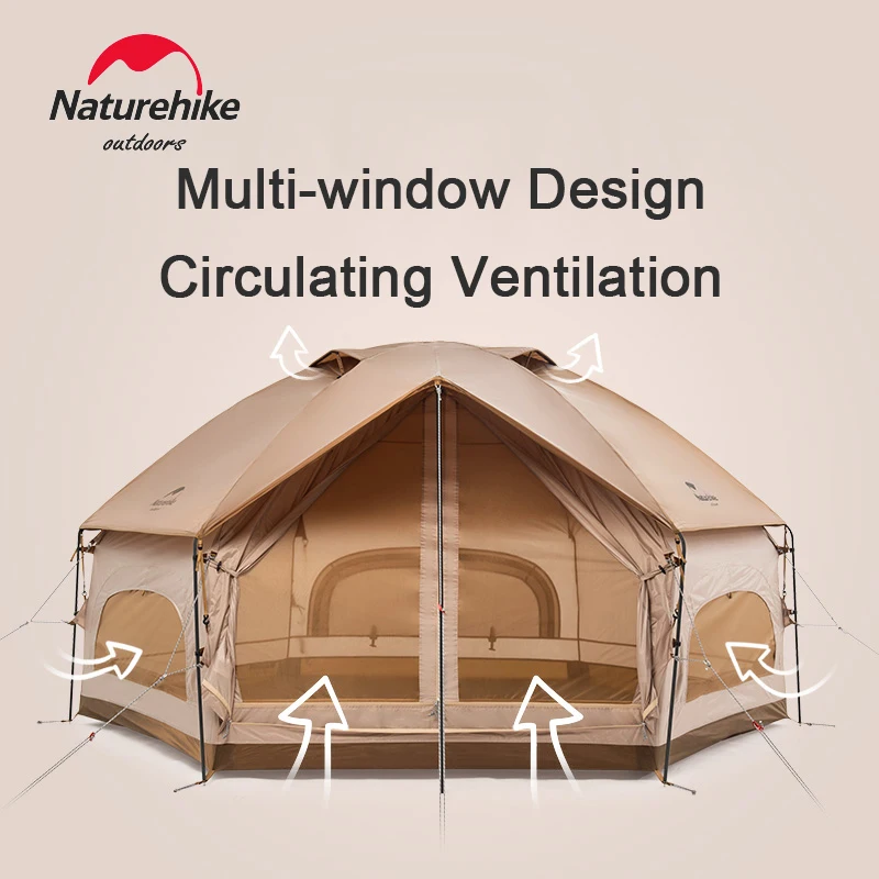 Naturehike New MG Hexagonal Tent 3-4 People One Door Three Windows Portable Outdoor One-piece Bracket Camping Tent 210T PU3000mm
Naturehike New MG Hexagonal Tent 3-4 People One Door Three Windows Portable Outdoor One-piece Bracket Camping Tent 210T PU3000mm