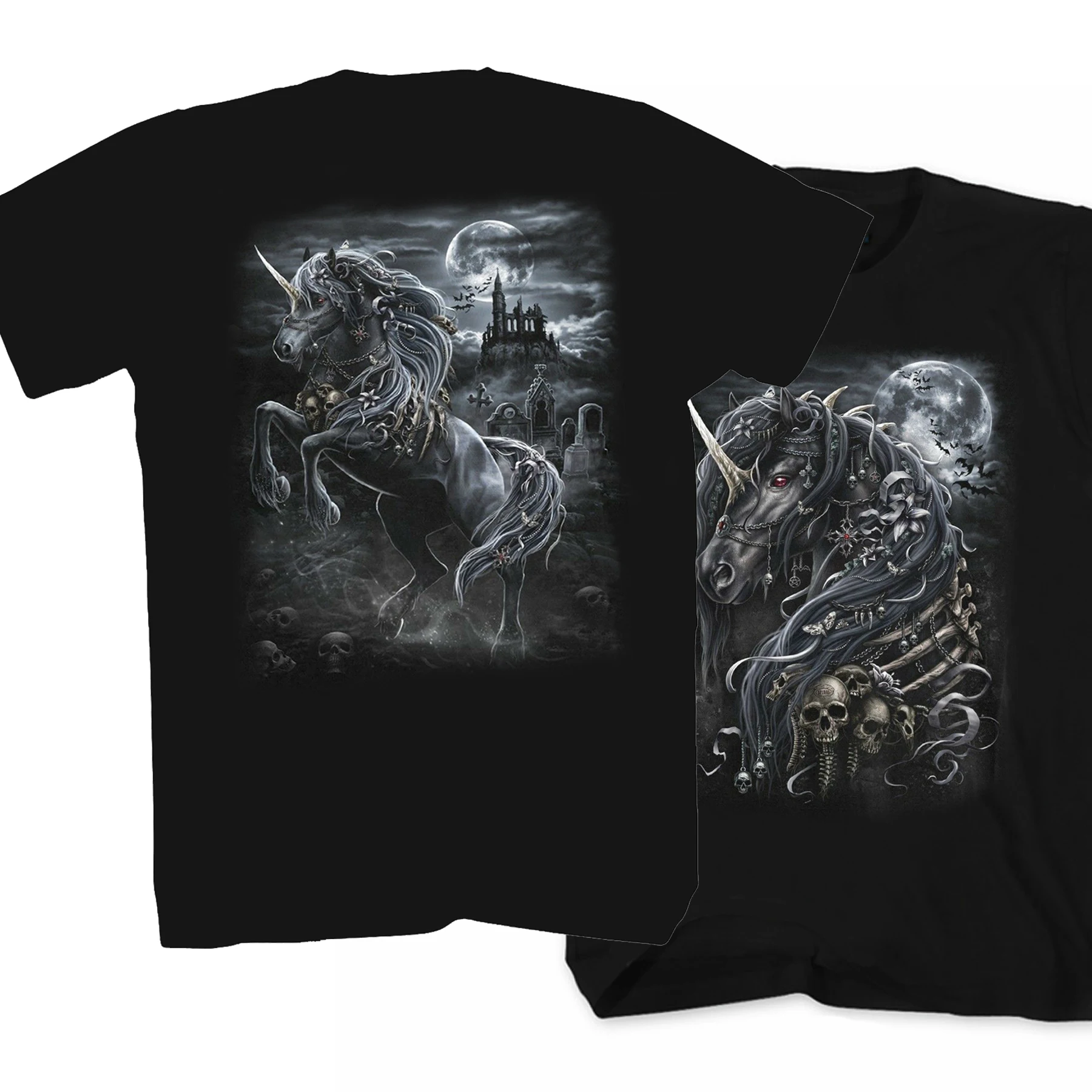 Mystical Gothic Horse Skulls Dark Unicorn Rock Rider T-Shirt. Summer Cotton Short Sleeve O-Neck Men's T Shirt New S-3XL
Mystical Gothic Horse Skulls Dark Unicorn Rock Rider T-Shirt. Summer Cotton Short Sleeve O-Neck Men's T Shirt New S-3XL
